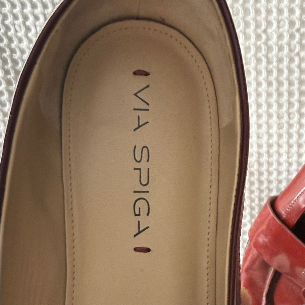 Via Spiga Women's Deep Red Loafers - 8.5 - Picture 7 of 7